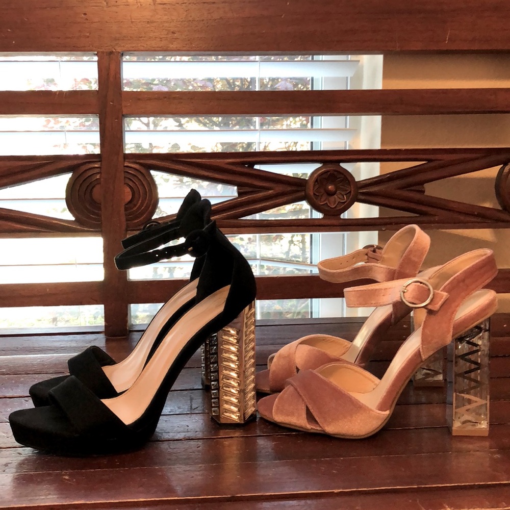 Chunky Heels (Velvet)